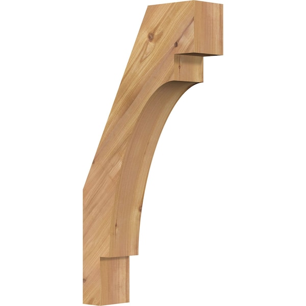 Ekena Millwork 3 1/2"W x 12"D x 24"H Merced Smooth Knee Brace, Western Red Cedar BRC04X12X24MRC00SWR - main